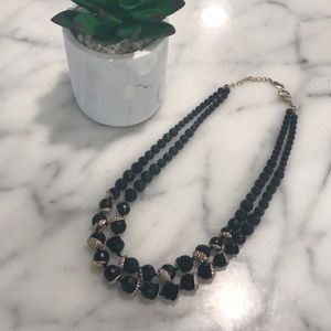 Ann Taylor black and gold statement necklace.
